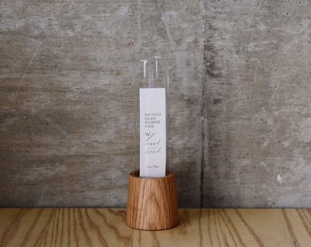 リューズガラス フラワーベース シランドル WOOD STAND L